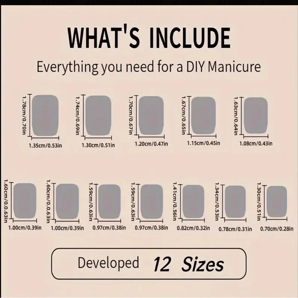 24Piece Short Oval Press On Nails - Picture 4 of 4